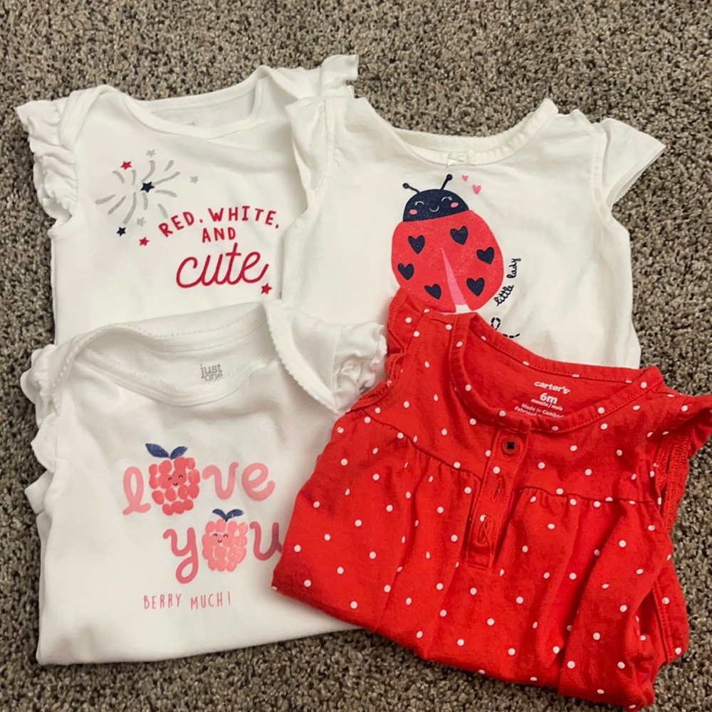 10 piece Baby Girl short sleeve lot